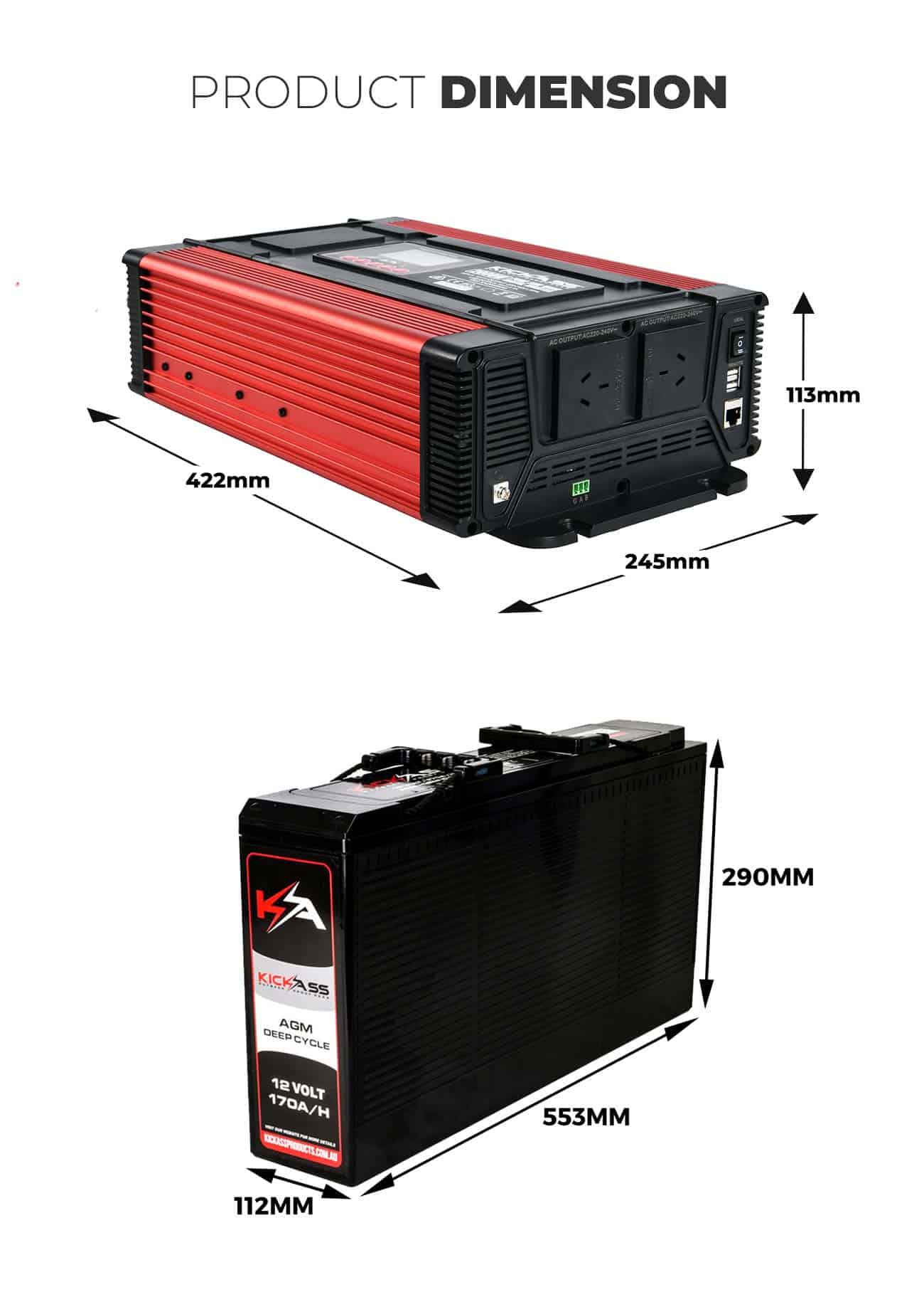 2000W Inverter Battery Bundle
