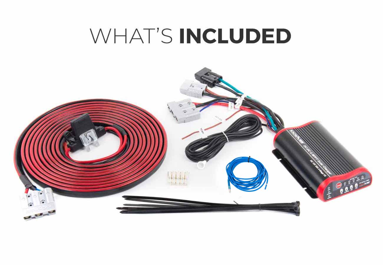 KADCDC25A-AND-WK - KICKASS Premium DCDC Charger & Dual Battery System Wiring Kit- Plug & Play