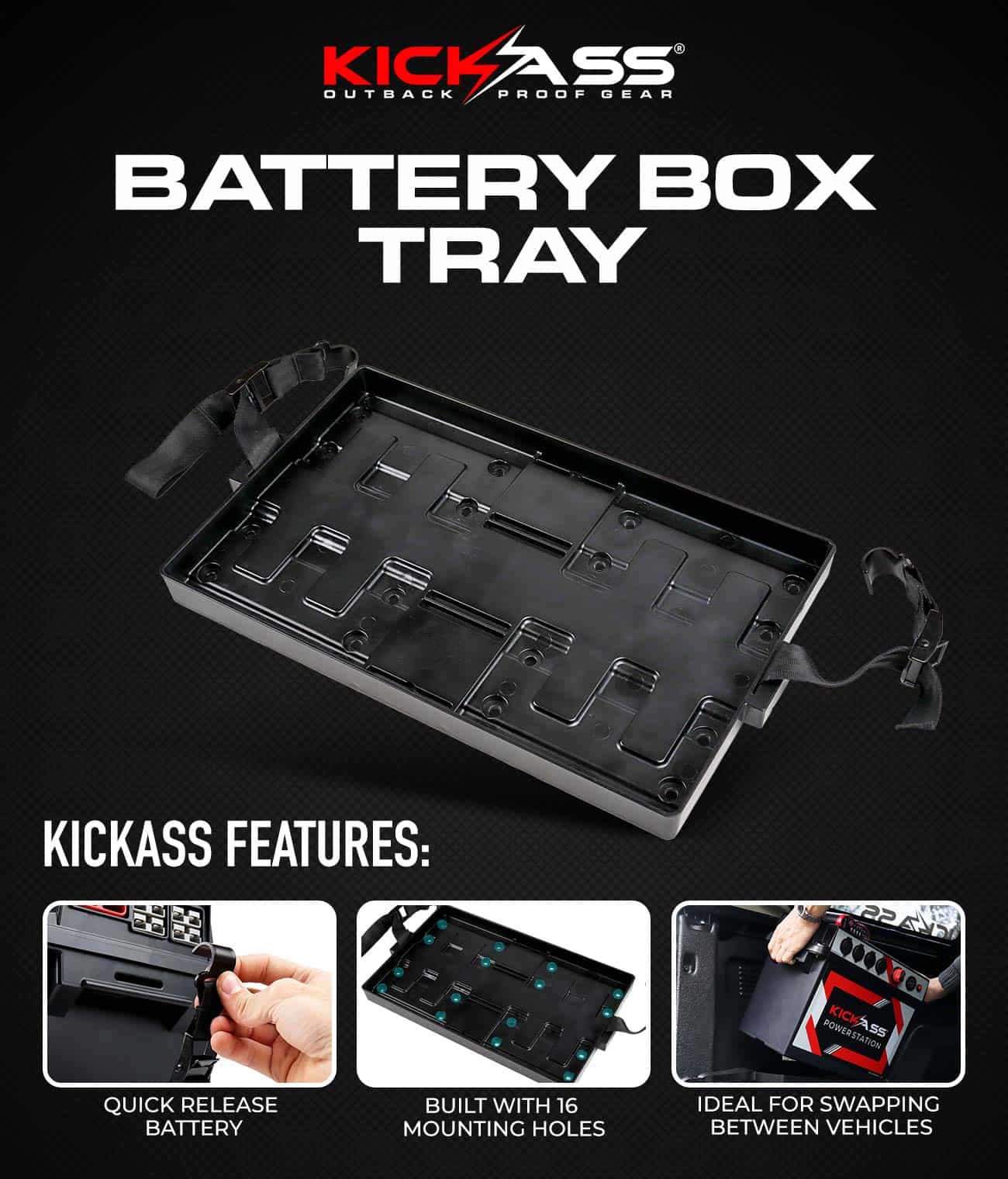 KickAss Battery Box Tray