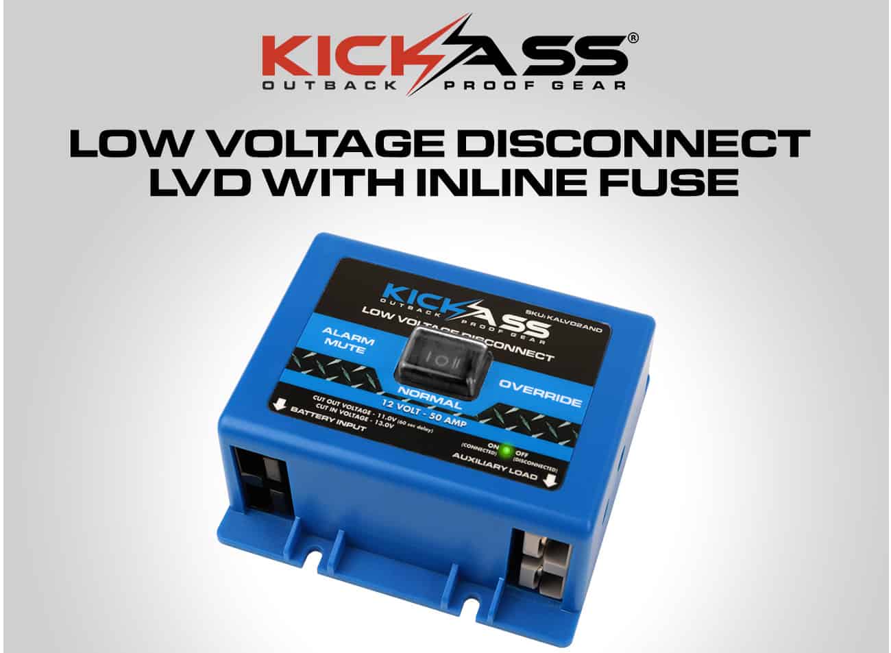 KALVDMAXI - KICKASS Low Voltage Disconnect LVD with Inline Fuse