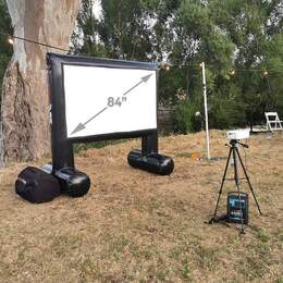 KickAss Portable Outdoor Cinema Inflatable 84" Projector Screen