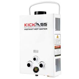 KickAss Shower Tent & Change Room with Camping Gas Hot Water & 6L Pump