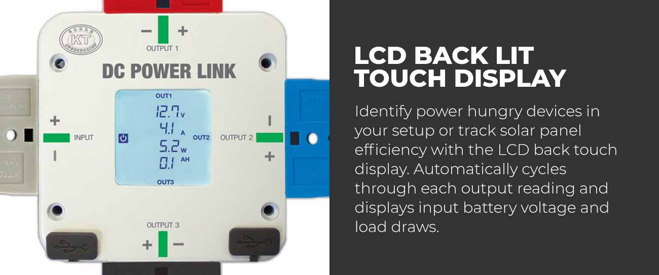 KT DC Power Link 4 Way Connect With Smart Touch LCD Screen