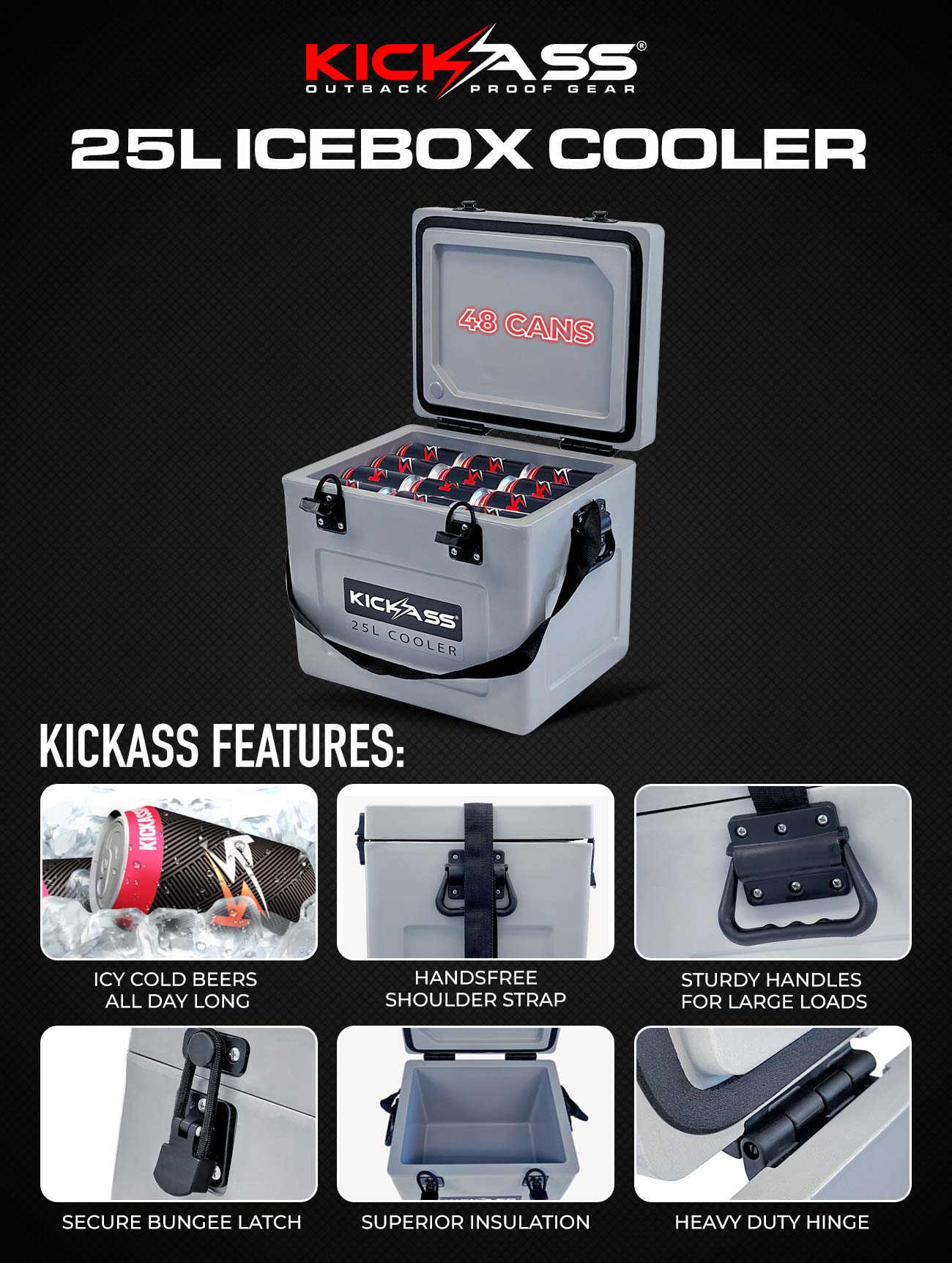 KickAss 45L IceBox Cooler