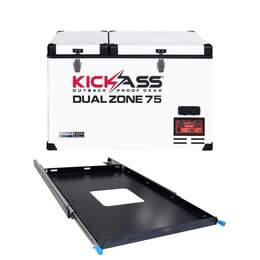 KICKASS 75L Portable Camping Fridge/Freezer & Fridge Slide Combo