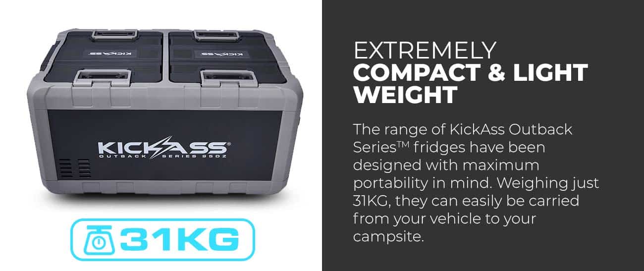 KAF-95DZ - KickAss Outback Series™ 95L Dual Zone Portable Fridge/Freezer