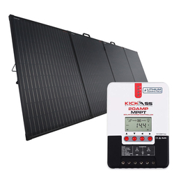 KICKASS 12V 200W Super Thin Portable Camping Solar Panel - 20A MPPT Controller