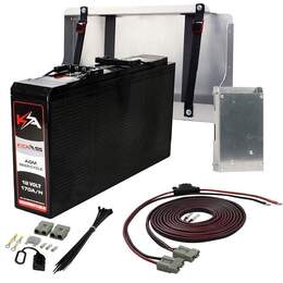 KickAss 12V 170AH AGM Battery with 170AH Slim Battery Tray, Accessory Panel & Wiring Kit